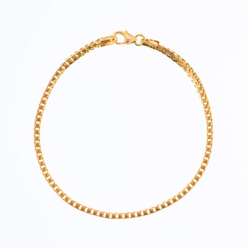 Gold Franco link bracelets featuring a classic, intricate chain design for a sleek and elegant look-3