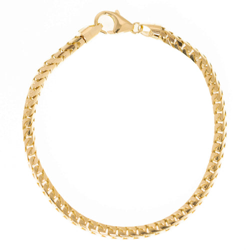 Gold Franco link bracelets featuring a classic, intricate chain design for a sleek and elegant look-5