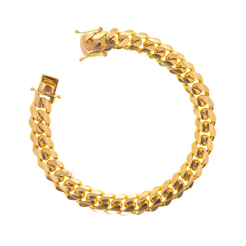 Miami Cuban link bracelet with a 10mm width, featuring a bold, heavy-duty design for a strong and stylish look-2